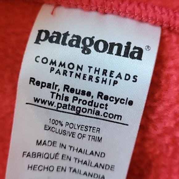 Patagonia Women's Jacket Micro Tech Fleece Coral Red XL NEW - Picture 5 of 14